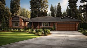 Rochester Hills Concrete Driveway 3D Rendering