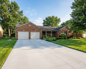 Concrete driveway installation in progress at Macomb County Michigan home